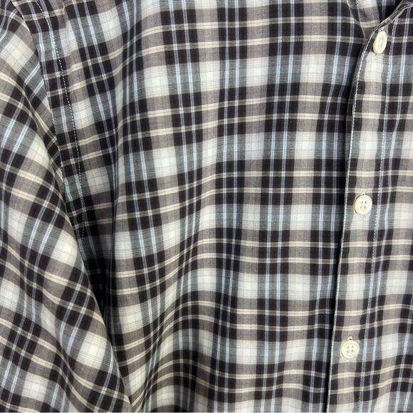 Billy Reid Standard Cut Plaid Check Button Down Shirt Size Medium - Picture 6 of 14